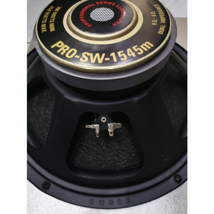 CROWN SUBWOOFER 15 INCHES 450 WATTS TWO TERMINAL WITH COVER 8 OHMS