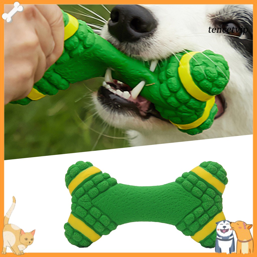 [Vip]Pet Toy Breadsticks Shape Bite Resistant Latex Chewing Plaything