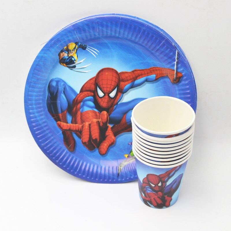 SpiderMan paper plates and cups SpiderMan party needs SpiderMan party  supplies SpiderMan decoration | Shopee Philippines