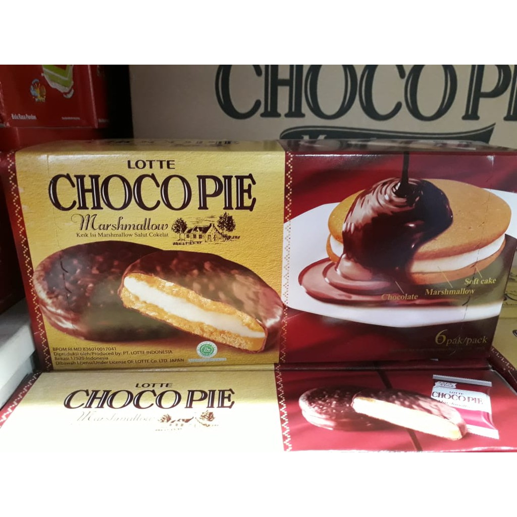 Lotte Choco Pie Marshmallow Box 168 Gr Shopee Philippines
