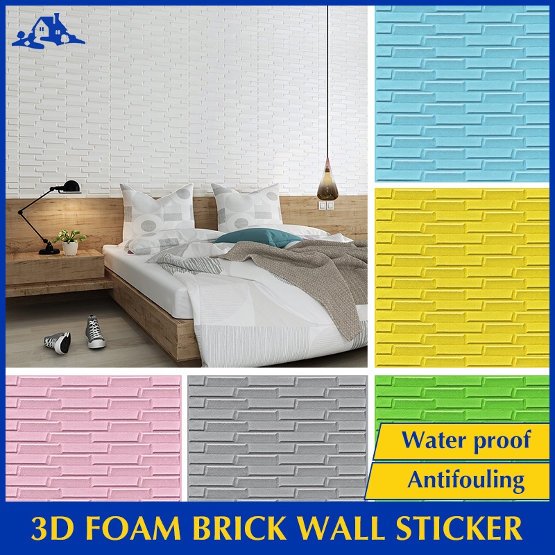 3d wallpaper foam bricks foam wallpaper 70x77 selfadhesive waterproof