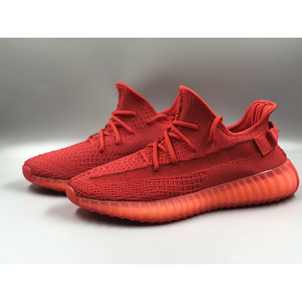 all red yeezys