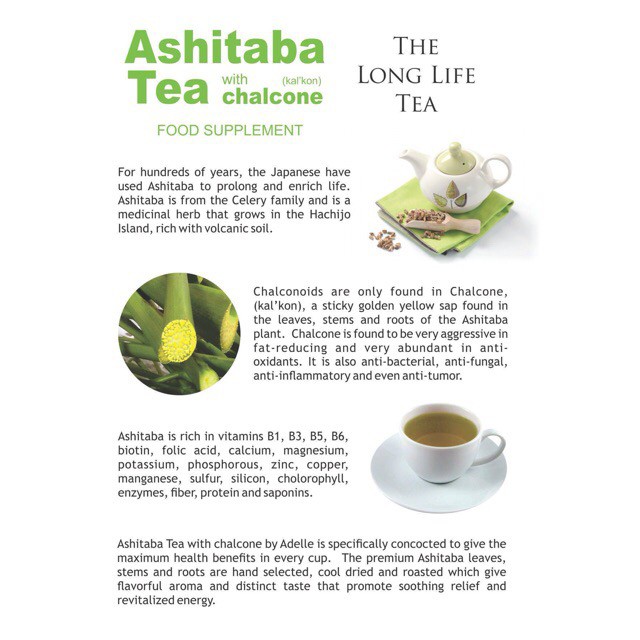 Ashitaba tea with chalcone