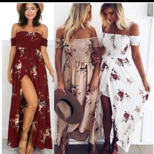 shopee floral maxi dress