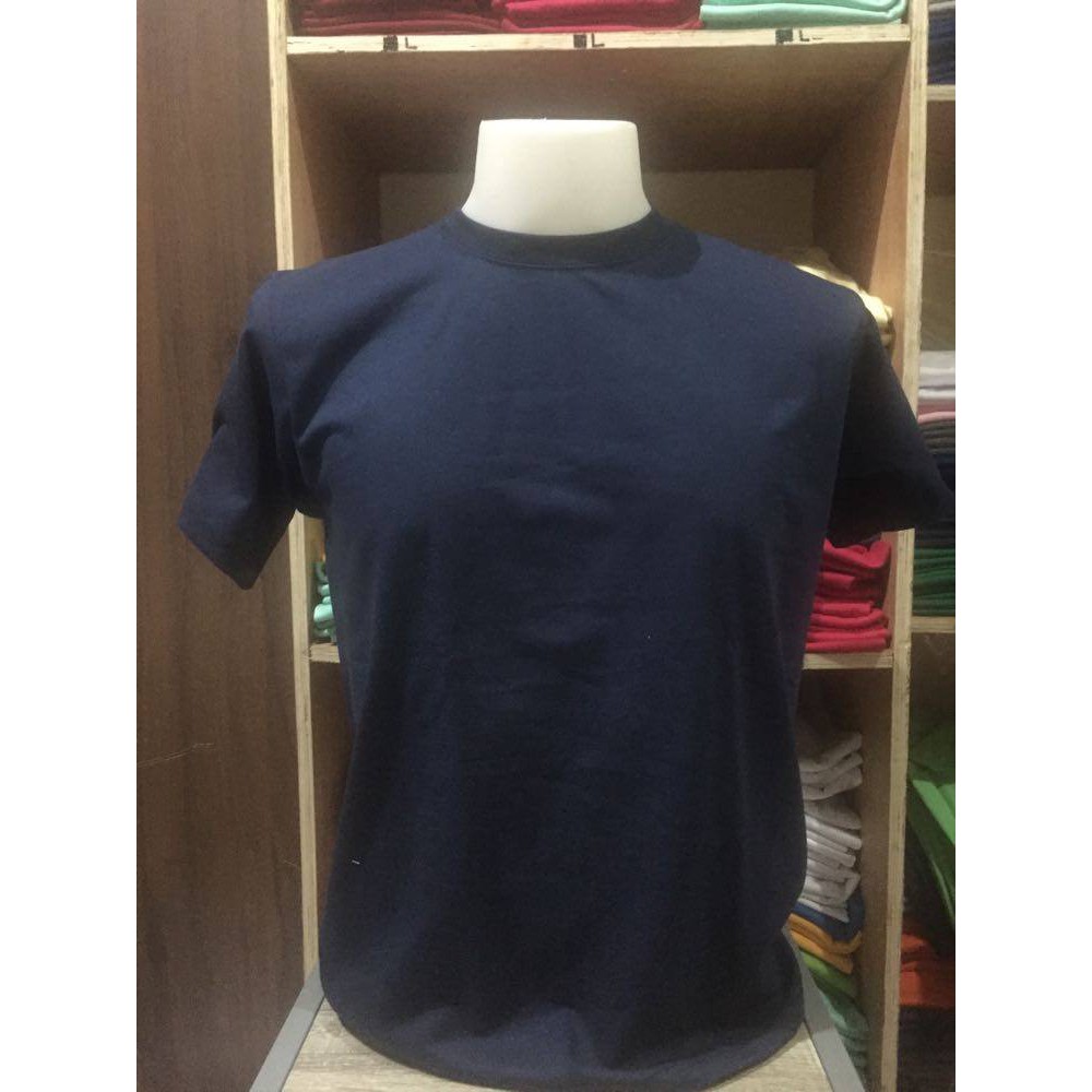 Softex Plain T-Shirt - NAVY BLUE (roundneck) | Shopee Philippines