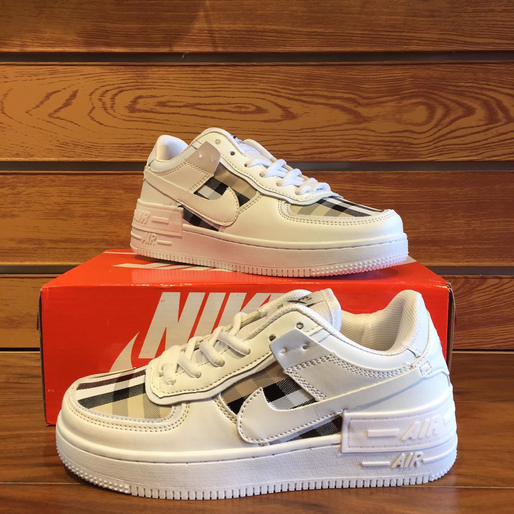 white burberry af1 shadow