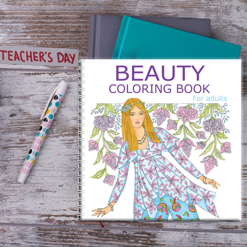 Download Fashion Girl Adult Coloring Book Can Relieve Stress Shopee Philippines