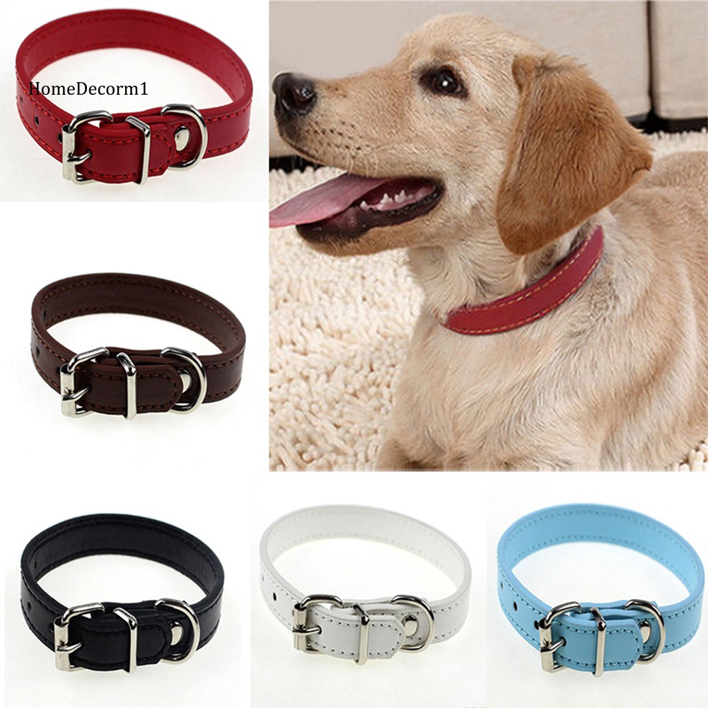 HMDC_Adjustable Safety Belt Faux Leather Pet Dog Cat Puppy Collar Buckle Neck Strap Shopee