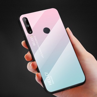 For Huawei Y7p Glass Case Gradient Stylish Anti Fall Case Cover Shopee Philippines