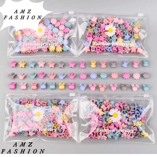 ✅100% Original J&S 30Pcs With Pouch Baby Girls Mini Hairpin Mix Color Hair Crab Clamp For Kids
