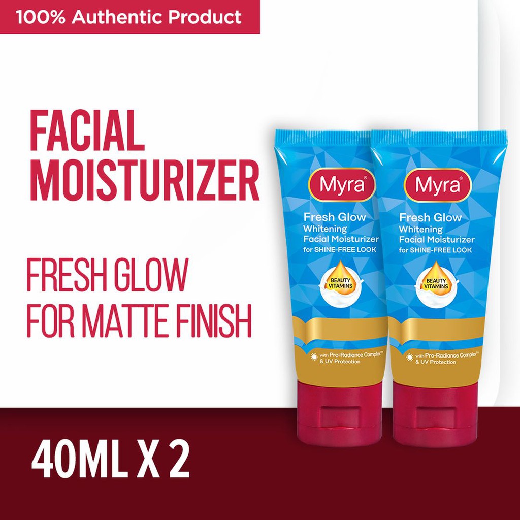 Myra Fresh Glow Whitening Facial Moisturizer 40ml X 2 Shopee Philippines