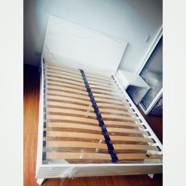 Sale Sale Double Bed Frame White W Headboard Shopee Philippines