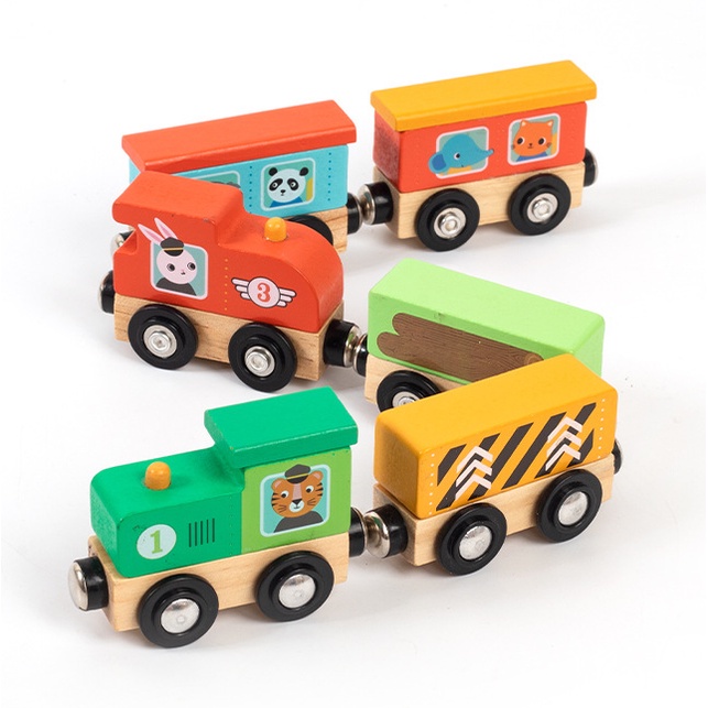 Early Educational Learning Wooden Small Trains Toddlers/Kids