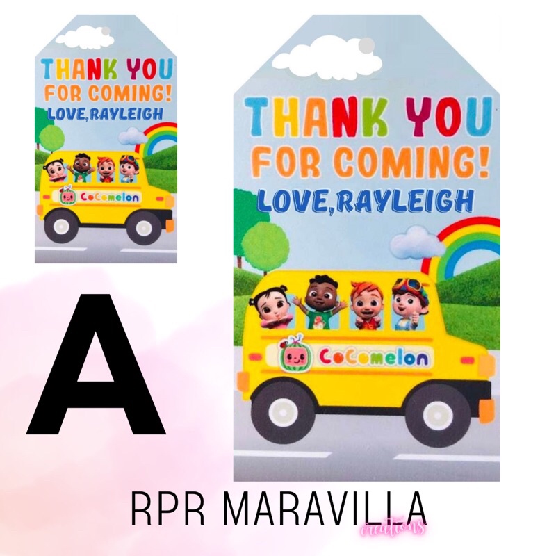Cocomelon gift tags souvenir tags shopee philippines
