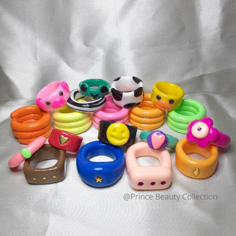 Chunky Clay Rings y2k (Read Description) Shopee Philippines