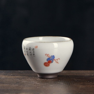 ≦Feng Ju Guan Kiln Hand-painted Master Cup Tea Cup Ceramic Zen Tea Cup Tea Cup Kung Fu Tea Cup Sing #3