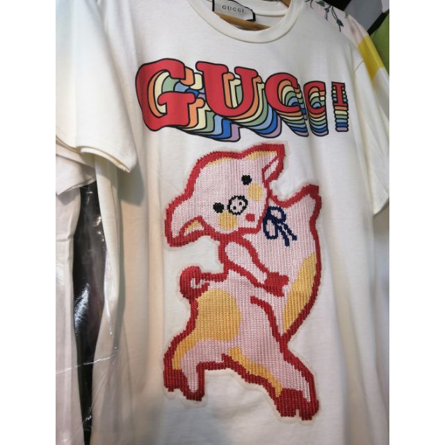 Gucci year of pig collection tshirt 