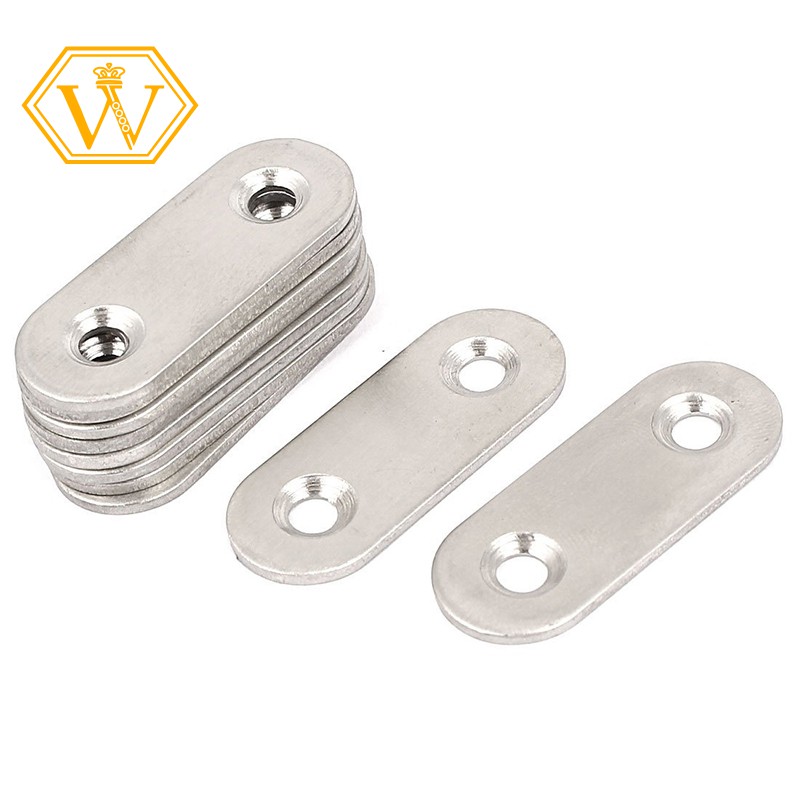 35-Pieces 35 mm/ 75 mm/ 95 mm Stainless Steel Flat Straight Brace Brackets Mending Joining Plates Repair Fixing Bracket Connector and 100pcs Screws Set 