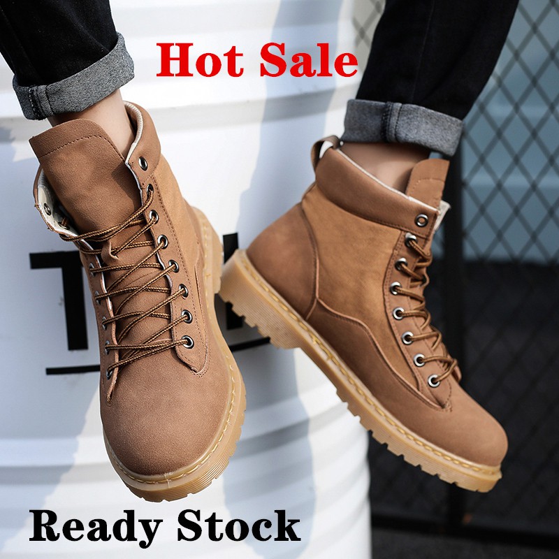 mens high cut lace up boots