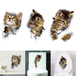 Cute Diy Cat Decals Family Wall Stickers Window Room Decor Bathroom Toilet Seat Decor Accessories Shopee Philippines