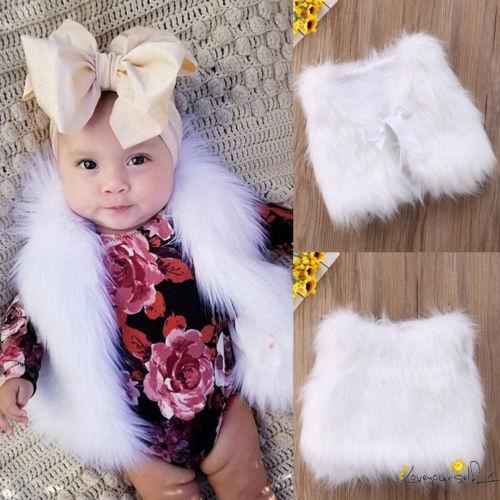 baby faux fur coat white