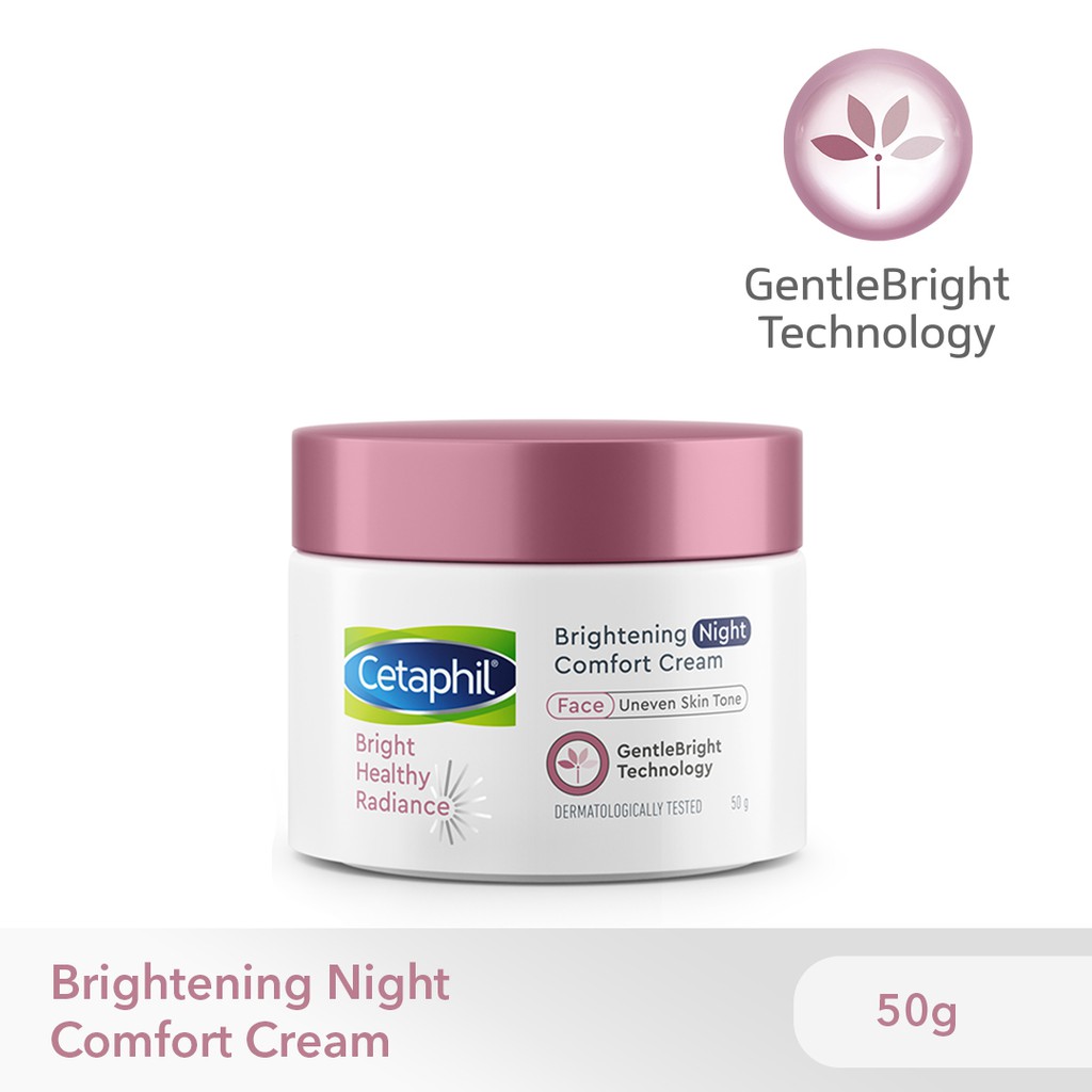 Cetaphil Brightening Night Comfort Cream 50g Evens Skin Tone With