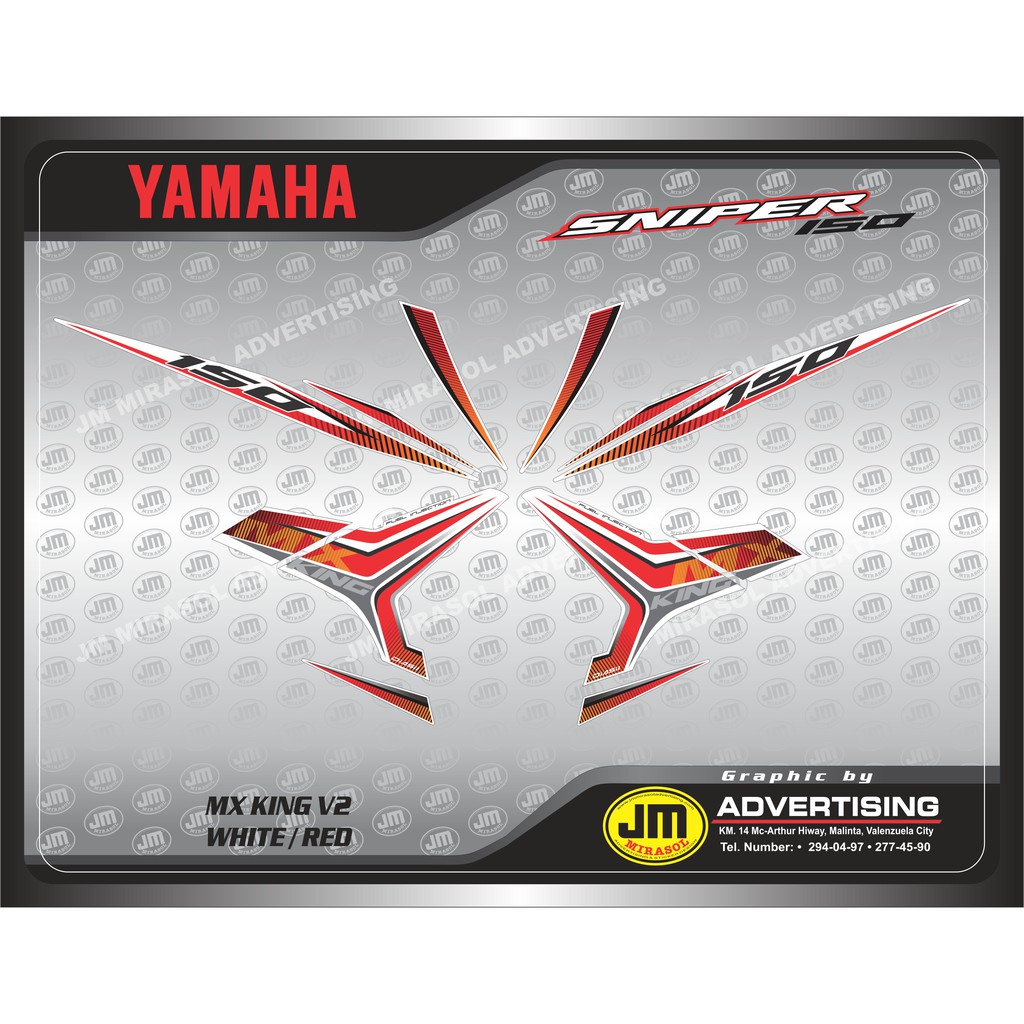 Sniper 150 Stock Decal Mx King V2 Edition Shopee Philippines