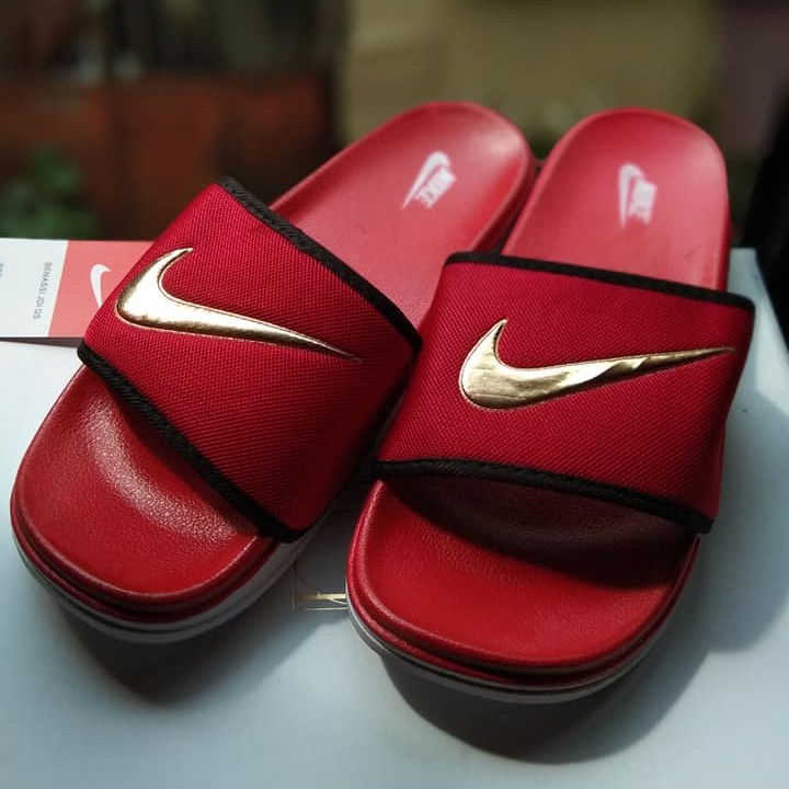 nike slippers maroon