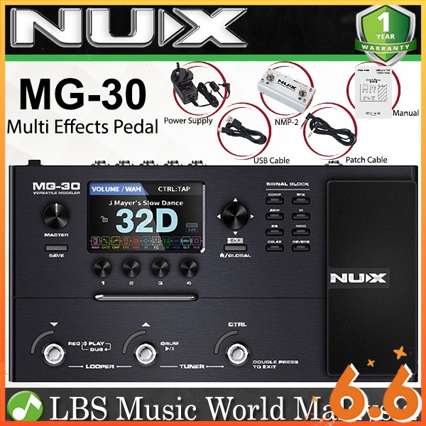 Nux MG30 Versatile Pro Level Modeler Electric Guitar Multi Effects