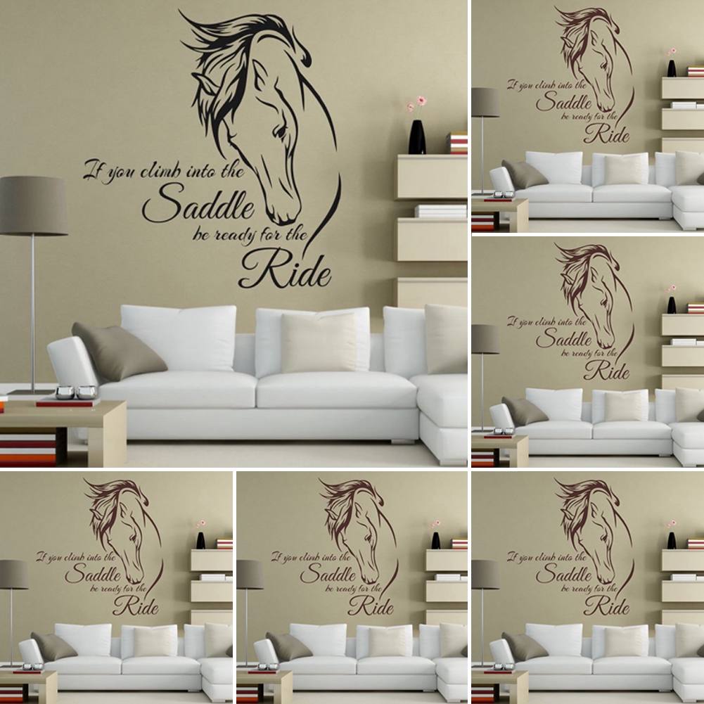 Horse Quote Wall Sticker Mural Art Decal Vinyl Diy Bedroom Decor