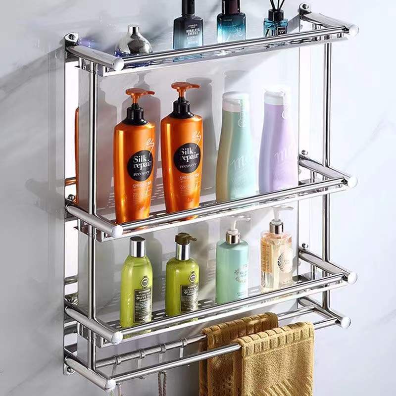 Romance House Stainless Steel Kitchen Storage Rack Bathroom Shelves 1/2