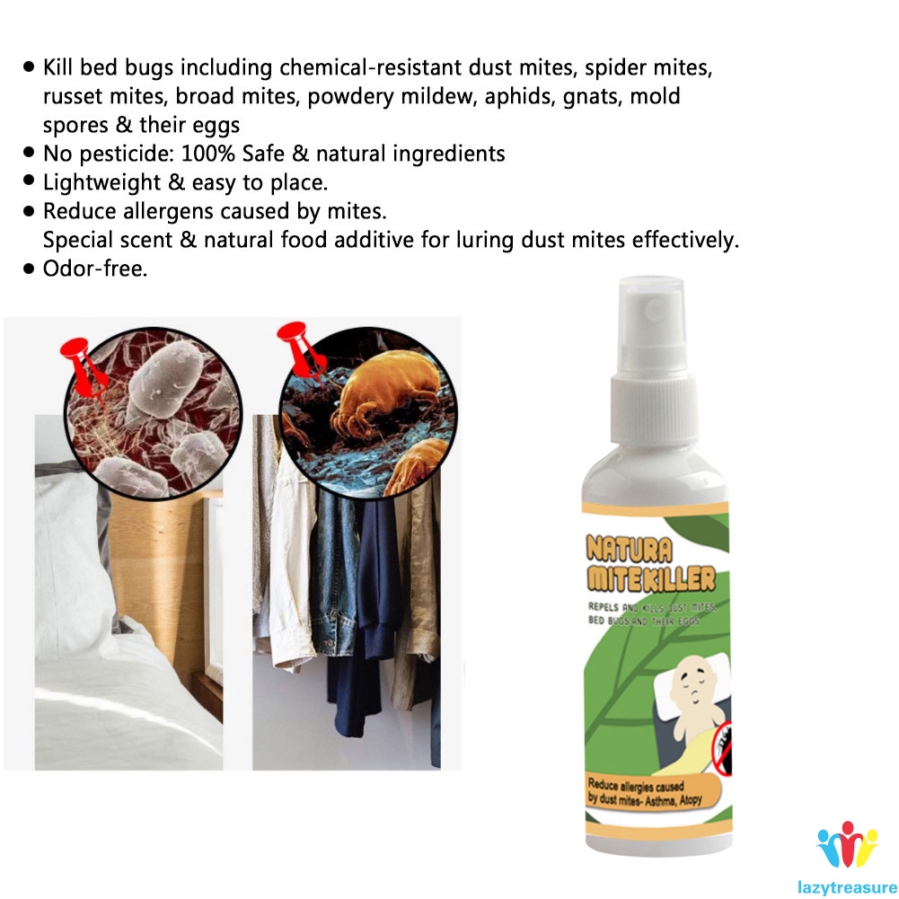 Naturalife Bed Bug Dust Mite Plant Based Disinfectant Spray (Odour Removal Kills Bacteria) 500ml