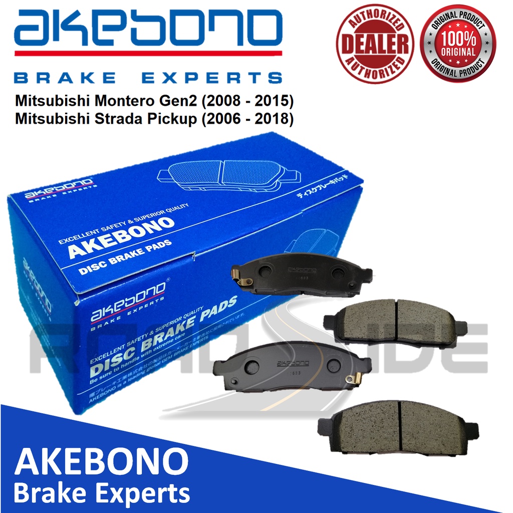 Akebono Front Brake Pads for Mitsubishi Montero Gen2 (2008 2015