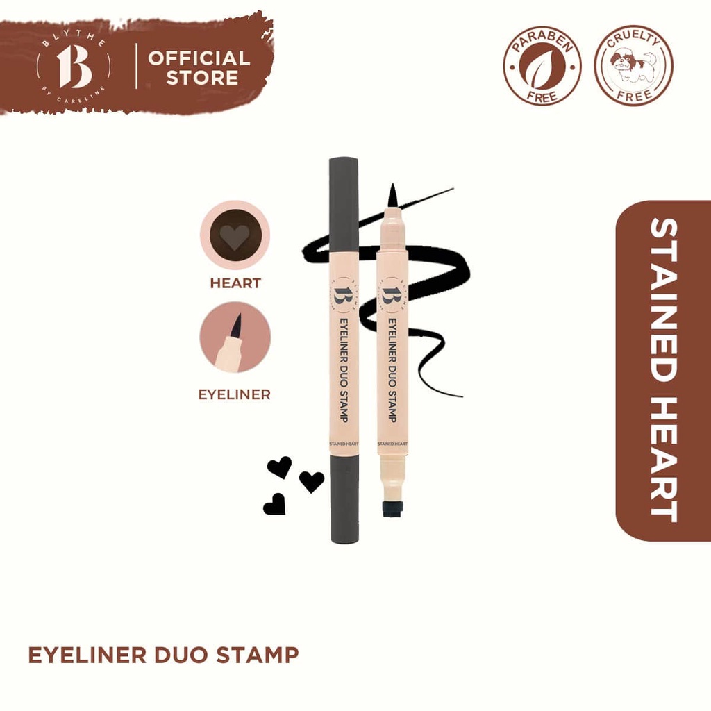 Careline Eyeliner Duo Stamp [Smudgeproof, Waterproof, Longwearing