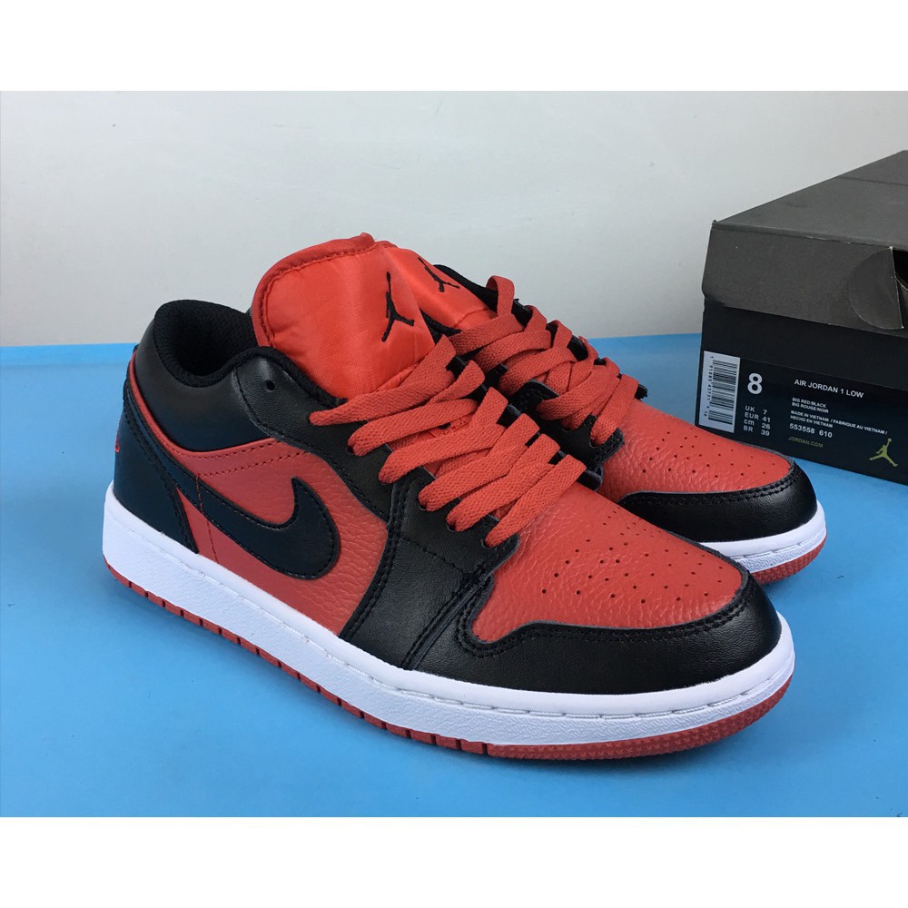 nike air jordan 1 low red and black