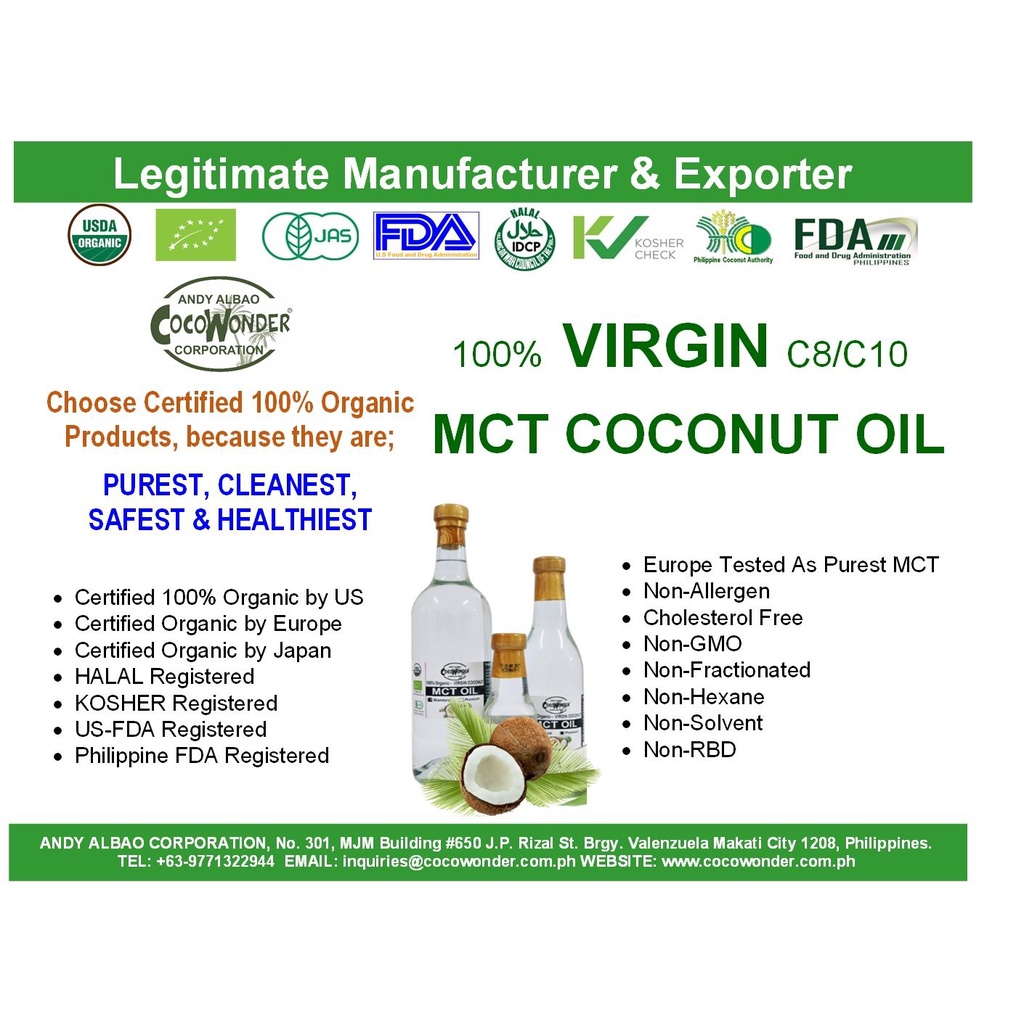 CocoWonder Virgin Mct Coconut Oil Organic | Shopee Philippines