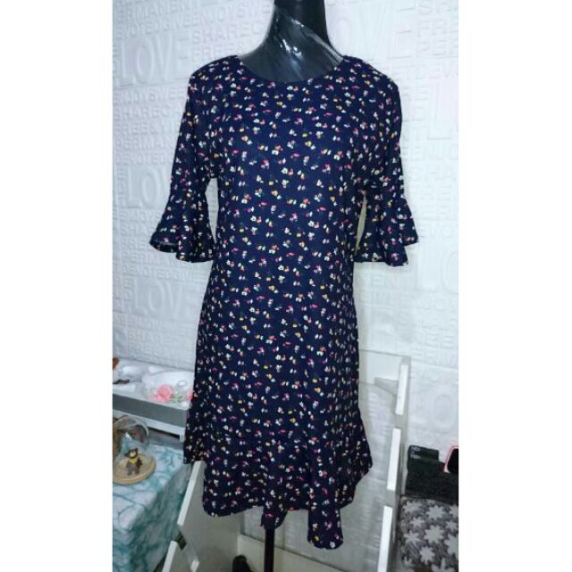 polka dot bell sleeve dress