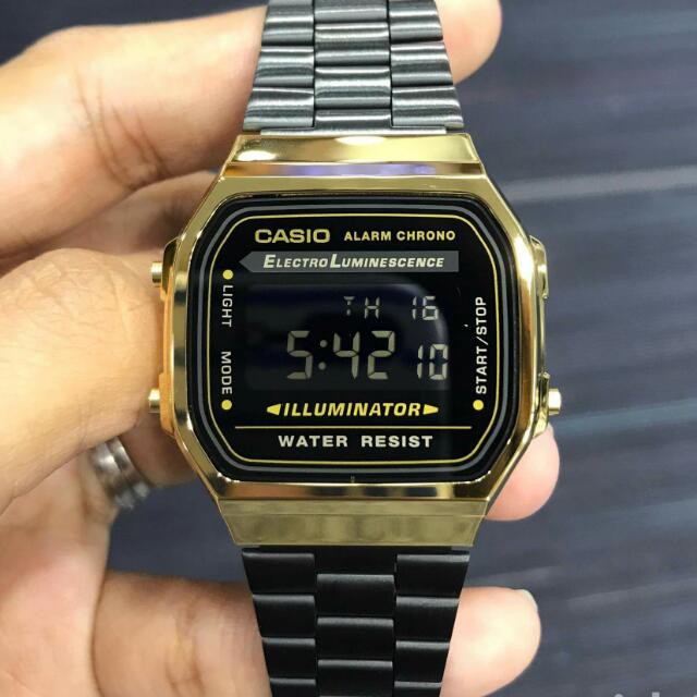 casio illuminator gold black