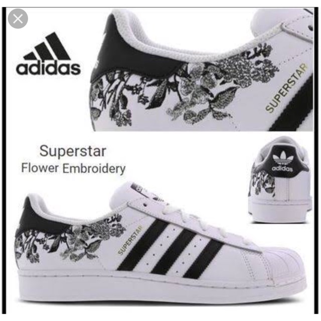 adidas superstar flower embroidery