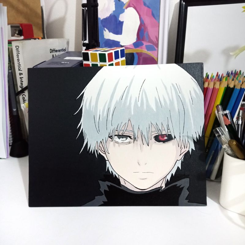 Tokyo Ghoul Canvas Painting Keneki Ken 8 X 10 Shopee Philippines