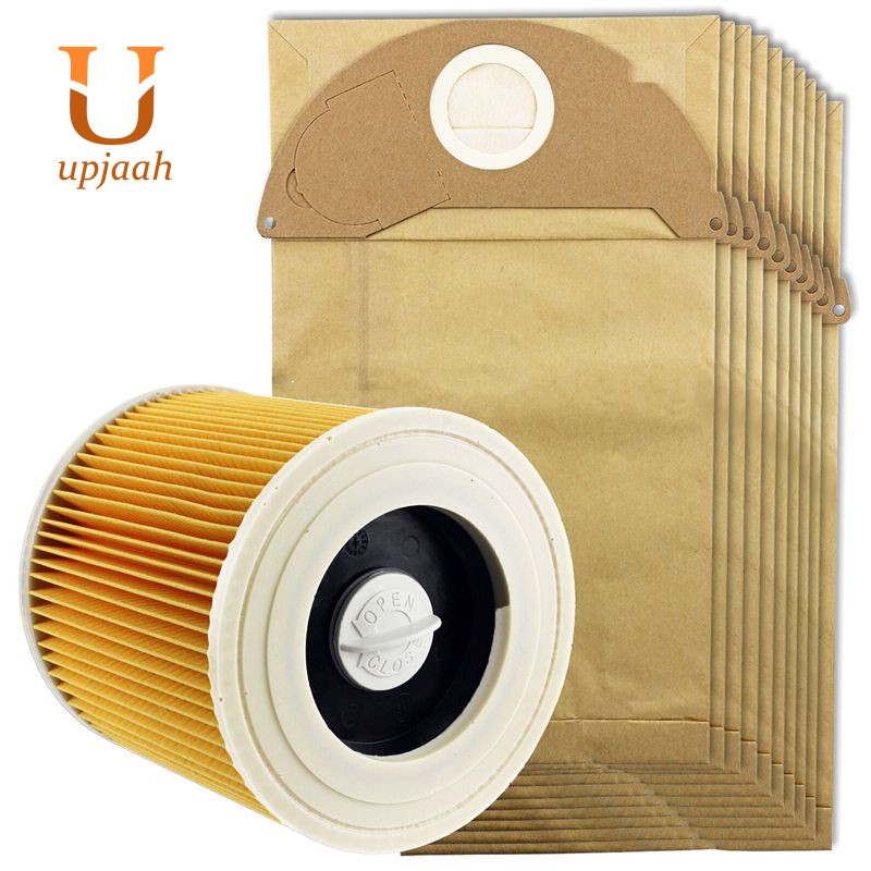 Wd2 Pack Of 10 Paper Filter Bags For Krcher Vacuum Cleaner Mv2 オープニング 大