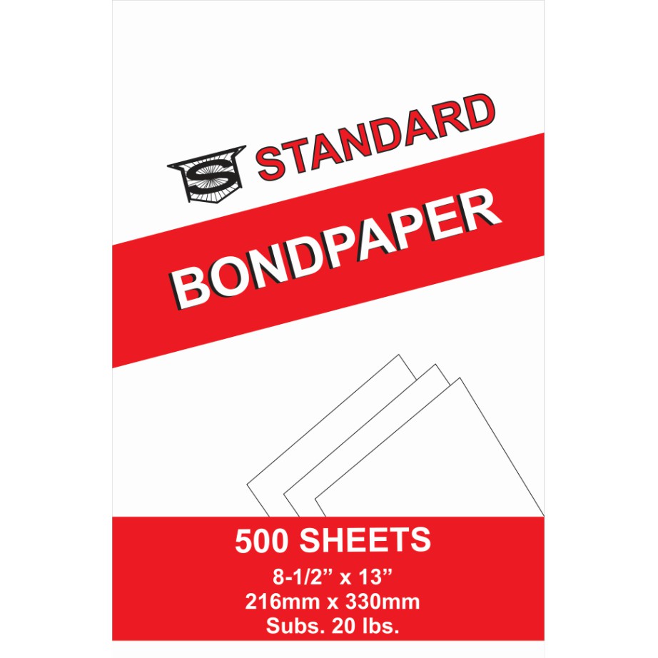 STANDARD BOND PAPER(Long) Substance 20; 70 gsm 500 pcs/ream Shopee