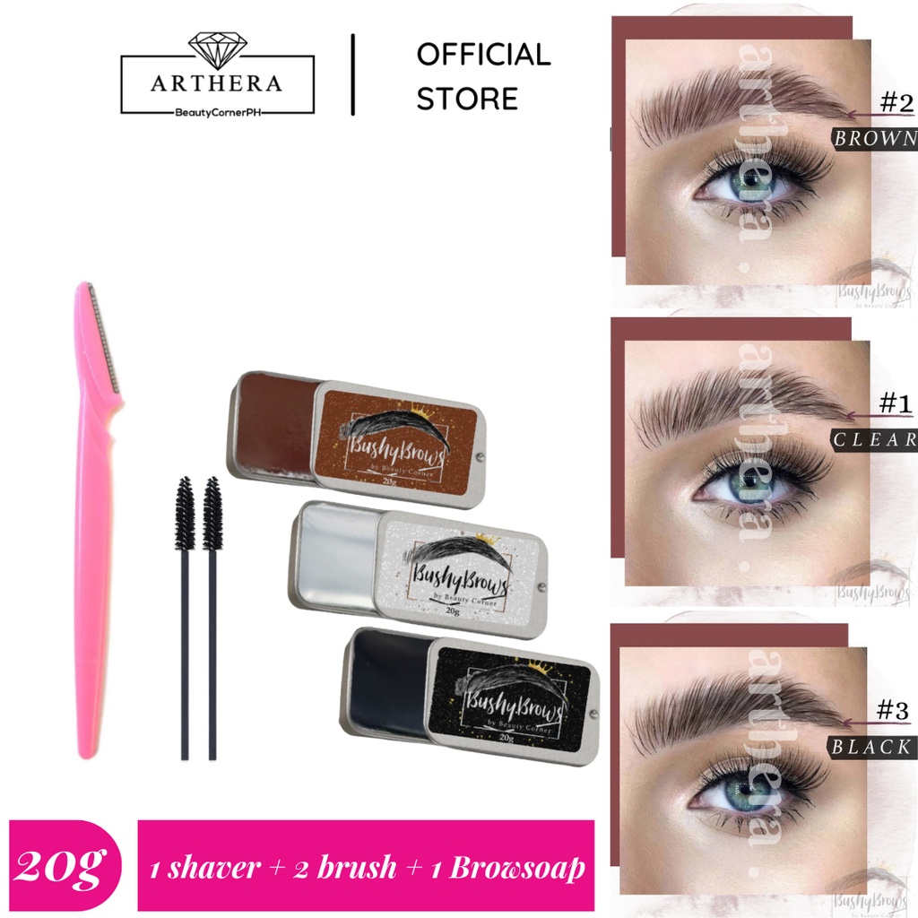 Beauty Corner Bushy D Feathery Brows Setting Gel Waterproof Soap Brow Makeup Kit Lasting