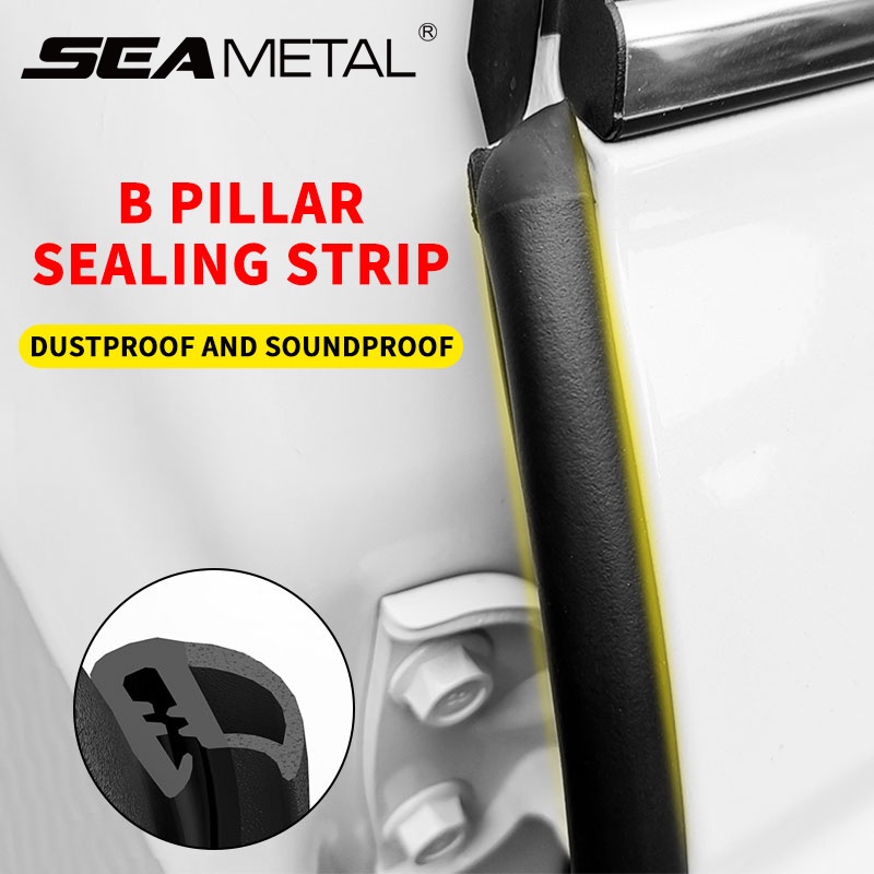 Seametal Car Door Protector Rubber Seal Strip B Pillar Soundproof