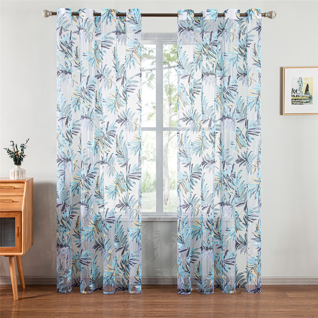 customized-modern-tropical-leaves-print-sheer-curtains-lababo-curtain