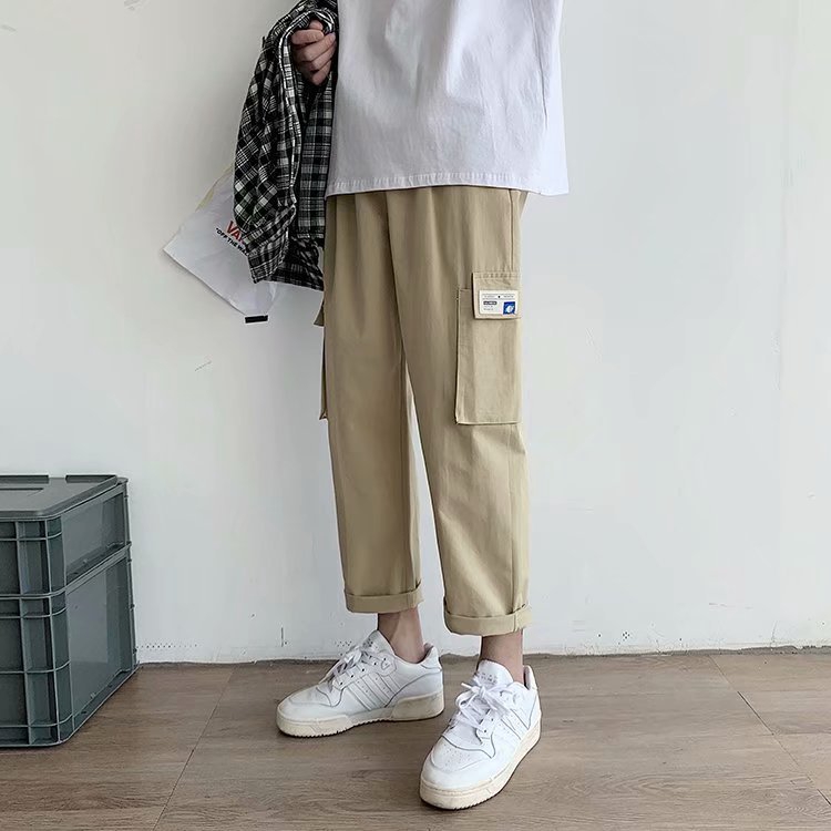 khaki cargo pants outfit mens