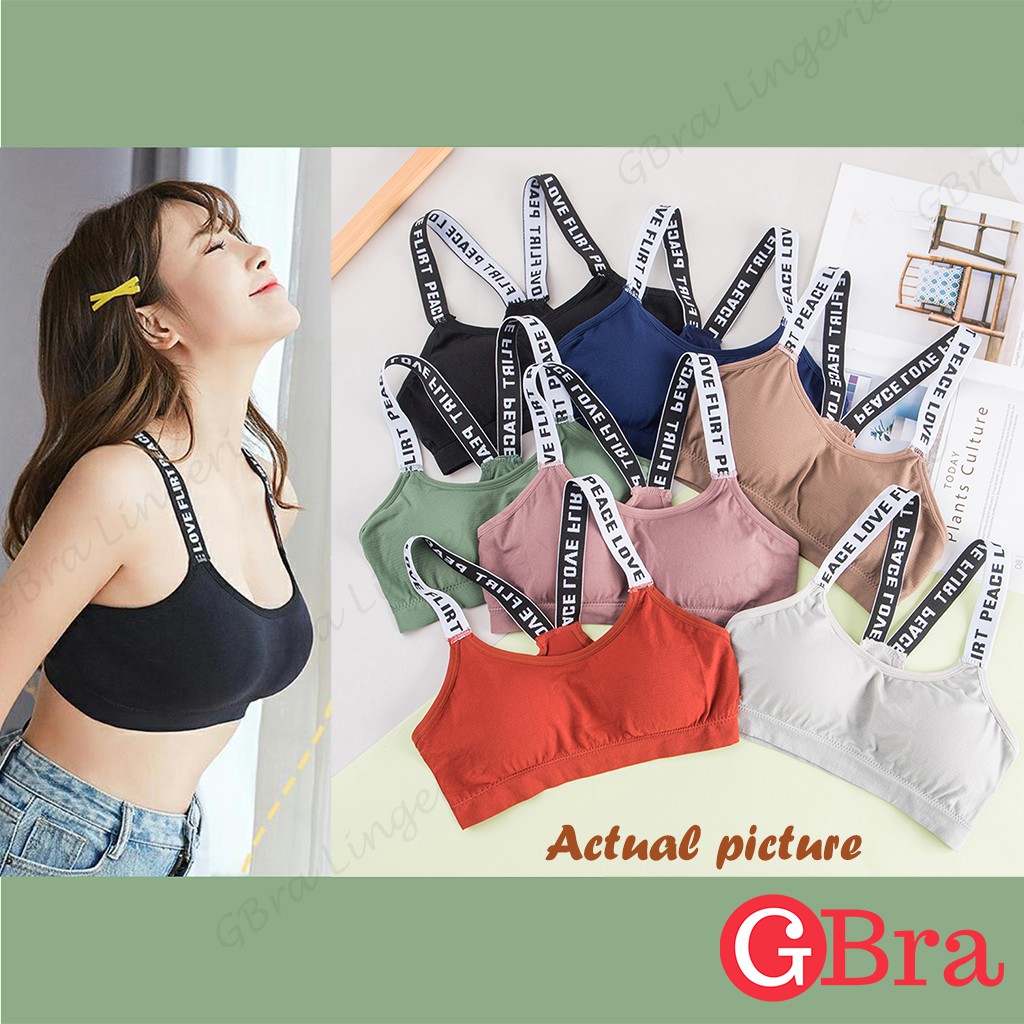 Gbra Sexy Bralette Letter Sports Bra Free Size Shopee Philippines