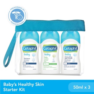 Cetaphil Healthy Starter Kit (Baby Shampoo + Baby Ultra Moisturizing Bath and Wash + Baby Lotion)
