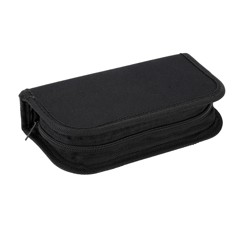 Nylon Watch Repair Tool Bag with Zipper Small Size Black