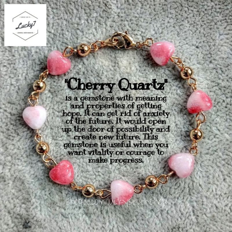 COD Cherry Quartz Lucky Charm Bracelet Gemstone